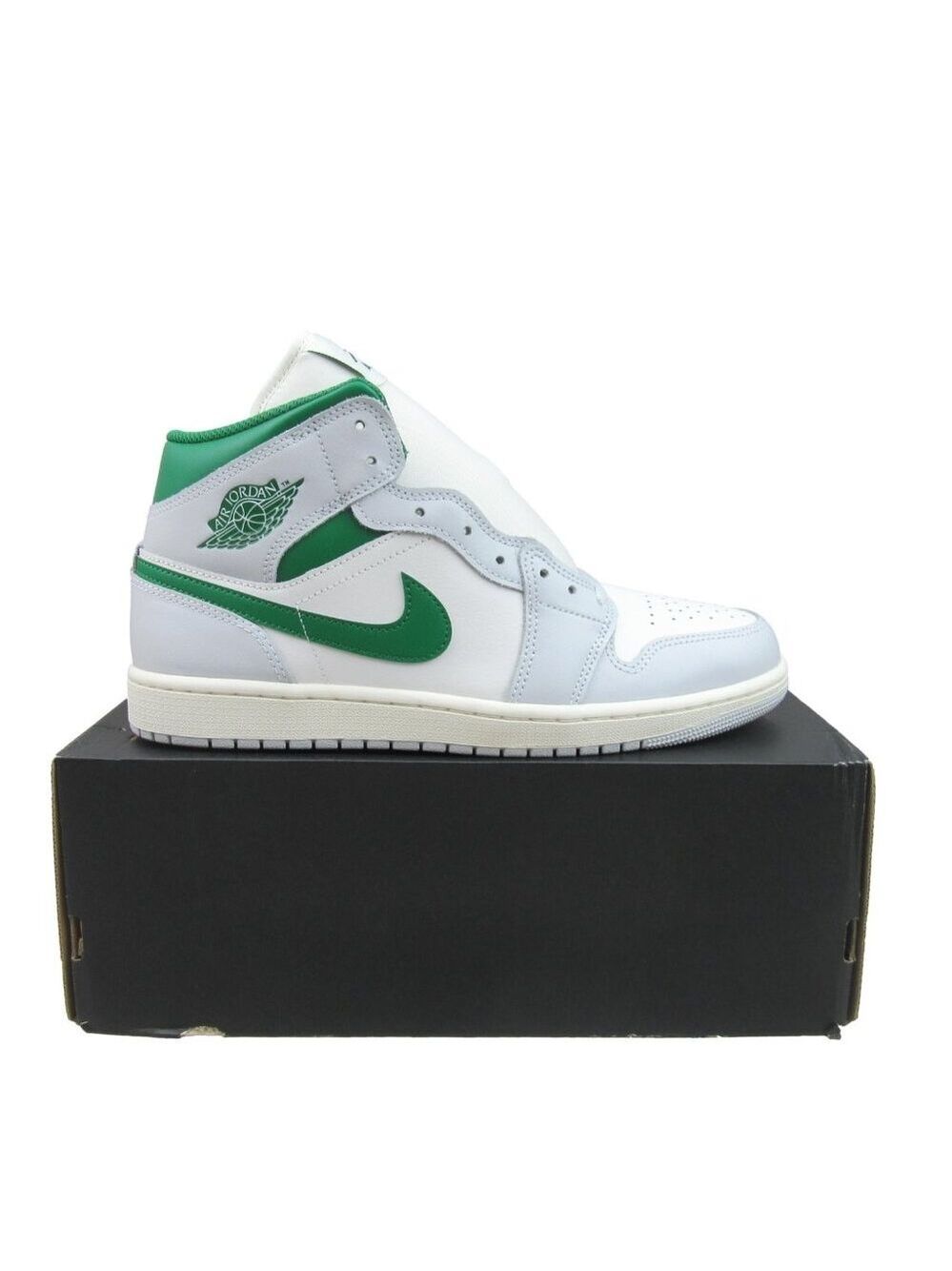 Air Jordan 1 Mid Mens Size 11 Summit White Pine Green Sneakers NEW